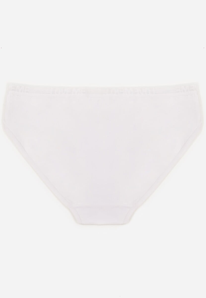 Białe Majtki Figi z Bawełny z Napisem Love Adririn 2