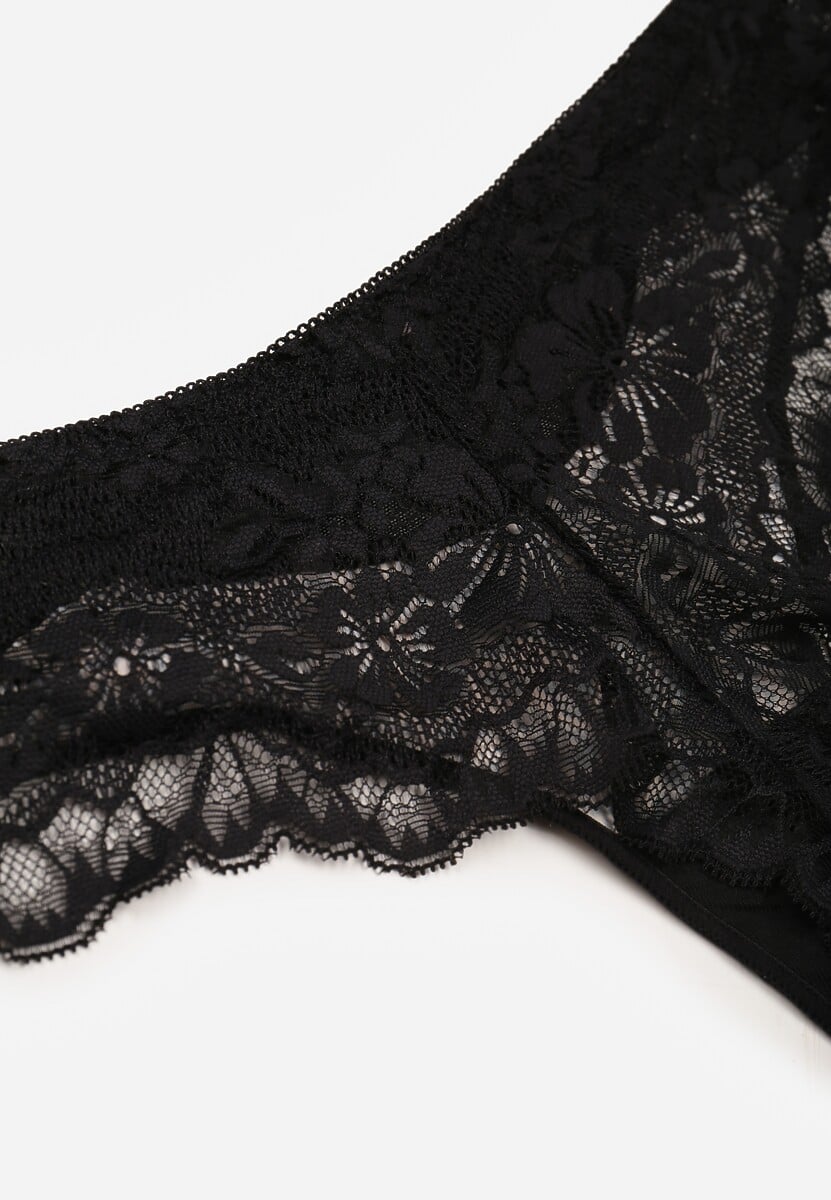 Panterkowe Majtki Stringi Ozdobione Koronką Phisoris 3