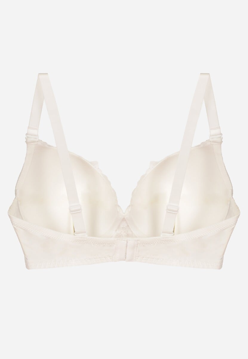 Jasnobeżowy Koronkowy Biustonosz Ozdobiony Cyrkoniowym Sercem Bothilei 2