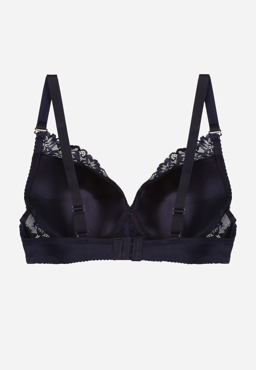 Granatowy Koronkowy Biustonosz w Klasycznym Stylu Coralee 2