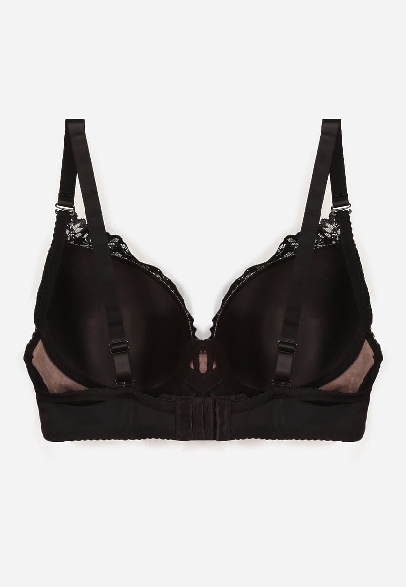 Czarno-Beżowy Koronkowy Biustonosz w Klasycznym Stylu Coralee 2