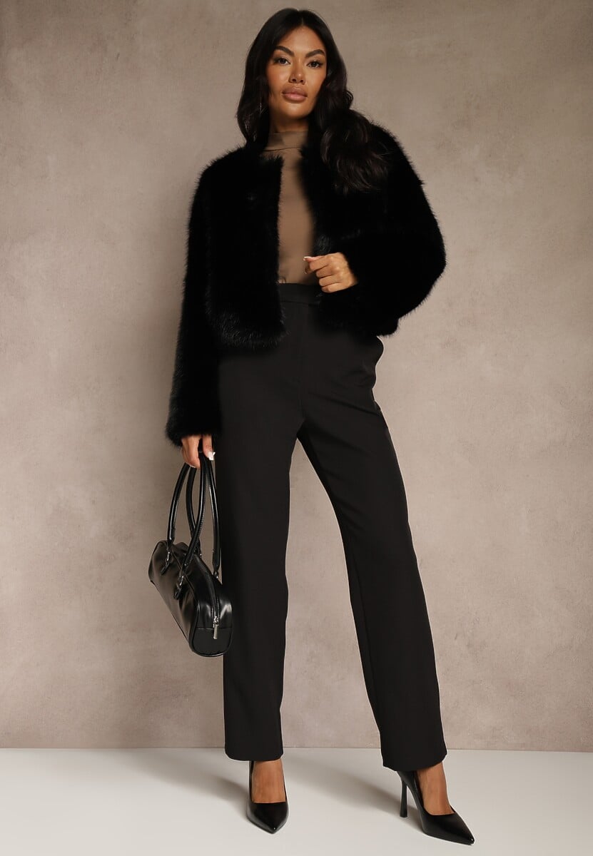 Czarne Spodnie Garniturowe VICES Straight Leg High Waist Ariesysh 1