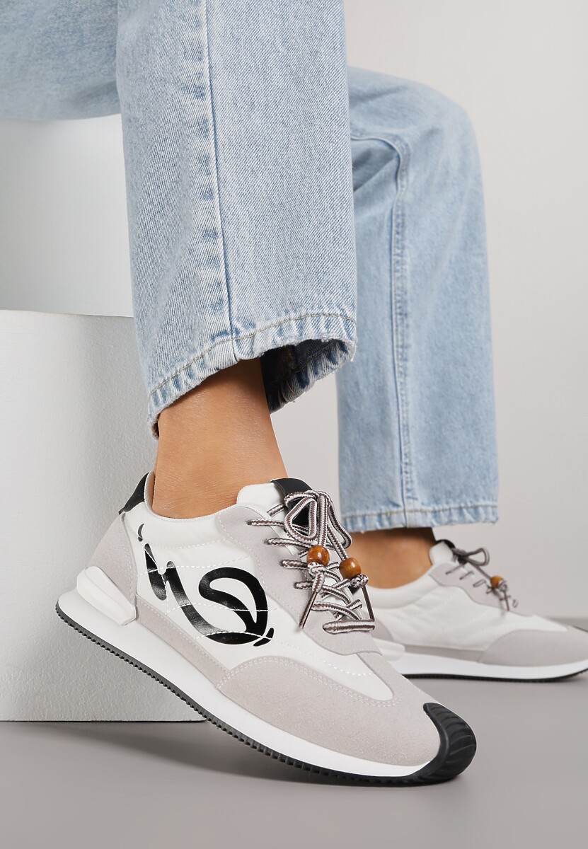 Czarne Sneakersy Ozdobione Geometrycznym Motywem Phiaronei 1