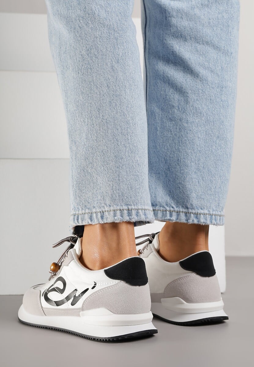 Czarne Sneakersy Ozdobione Geometrycznym Motywem Phiaronei 3