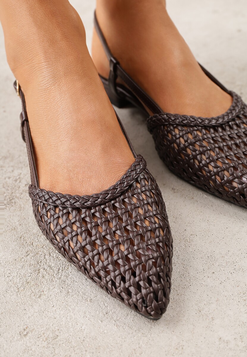 Brązowe Sandały z Plecioną Cholewką Triscan 3