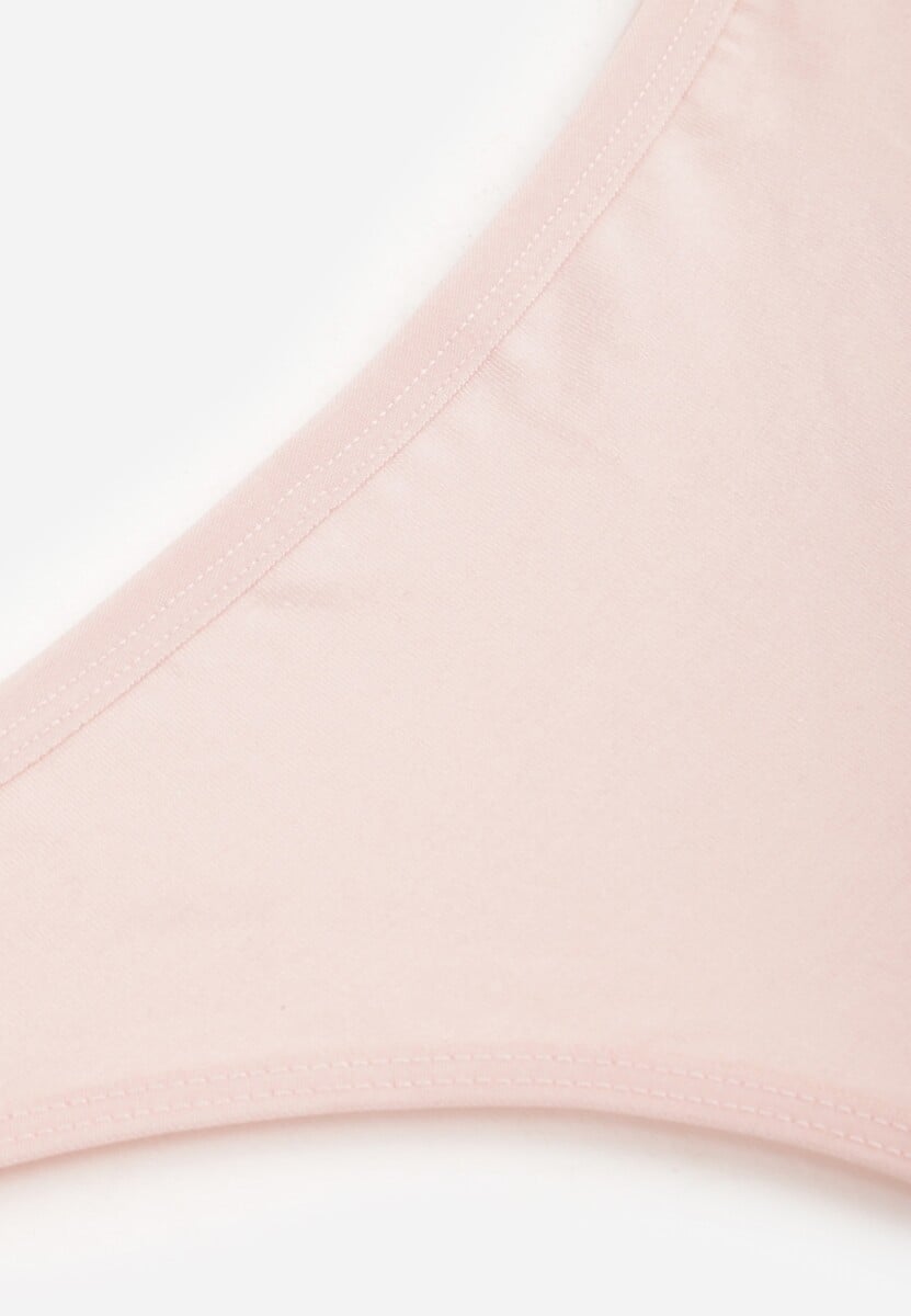 Różowe Gładkie Majtki Stringi z Bawełną Chrysile 3