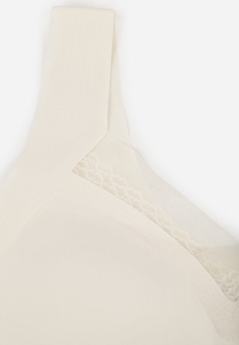 Biały Sportowy Biustonosz z Usztywnieniem Ozdobiony Siateczkową Wstawką Edalissa 3