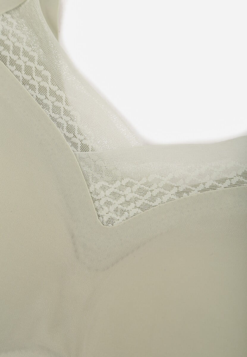 Zielony Sportowy Biustonosz z Usztywnieniem Ozdobiony Siateczkową Wstawką Edalissa 3