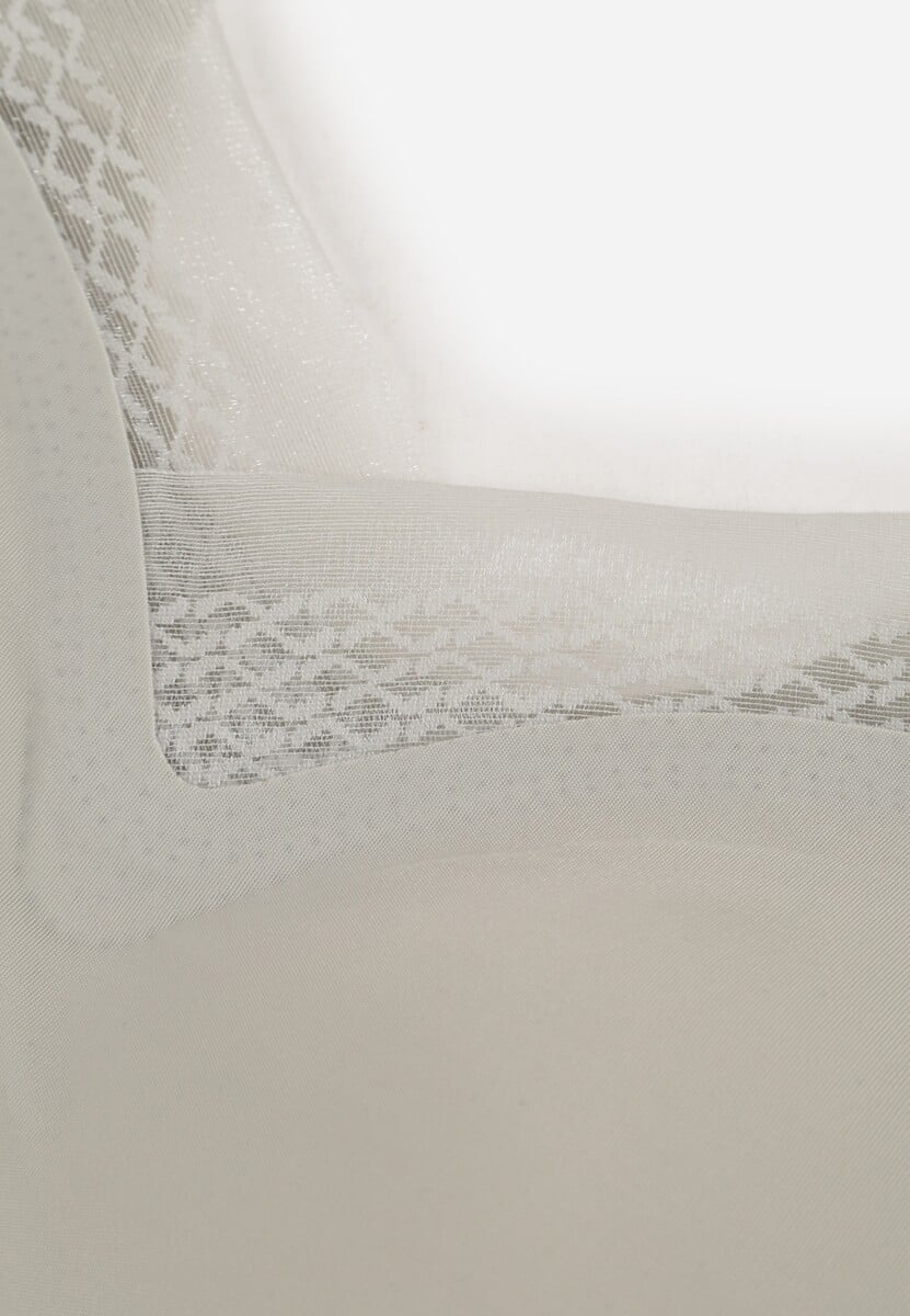 Szary Sportowy Biustonosz z Usztywnieniem Ozdobiony Siateczkową Wstawką Edalissa 3