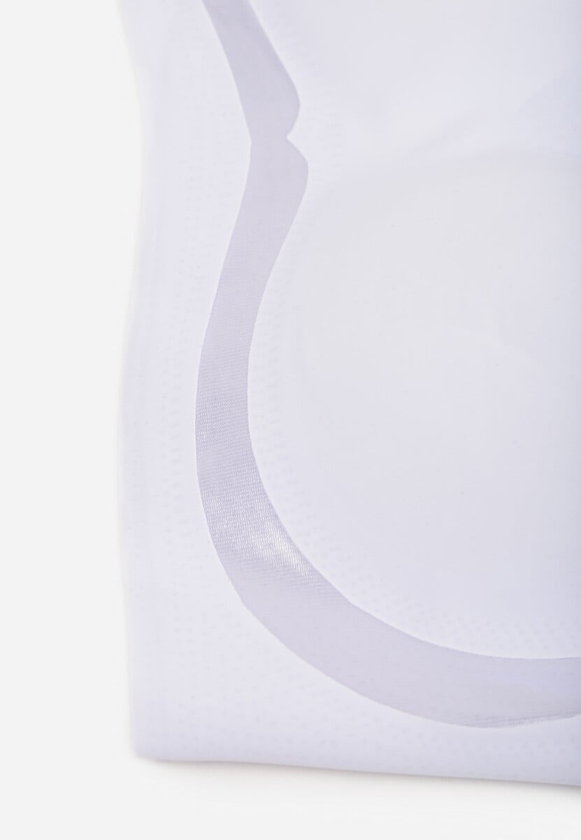 Biały Biustonosz Ozdobiona Przezroczystymi Wstawkami z Usztywnieniem Seanael 3