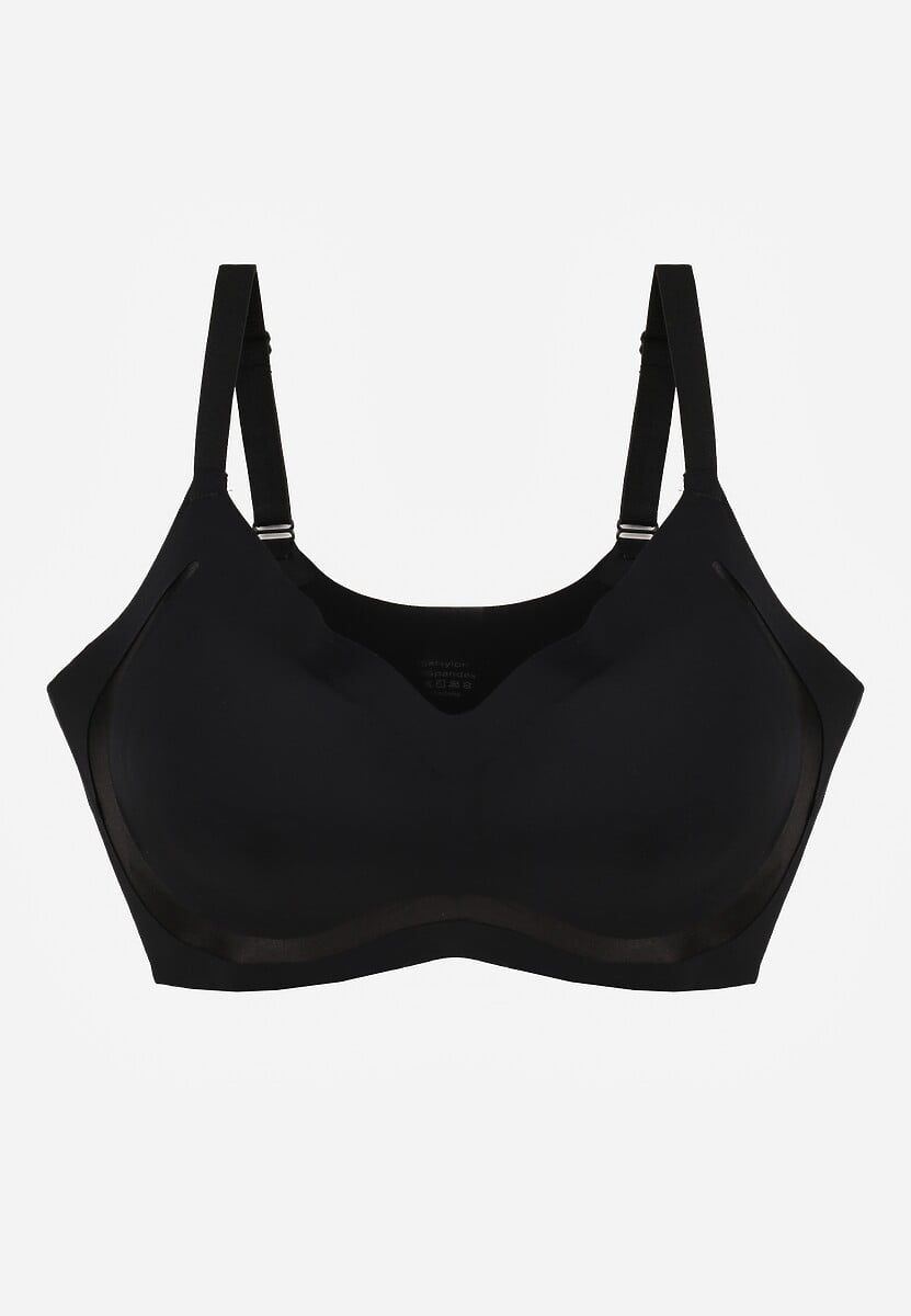 Czarny Biustonosz Ozdobiona Przezroczystymi Wstawkami z Usztywnieniem Seanael 1