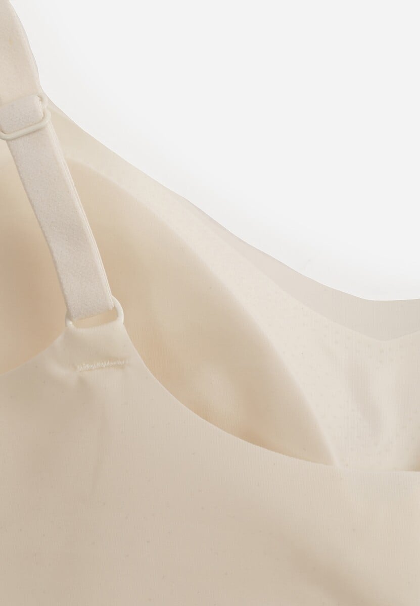 Jasnobeżowy Usztywniany Biustonosz o Bezszwowym Wykończeniu Bez Fiszbin Leanoreth 3