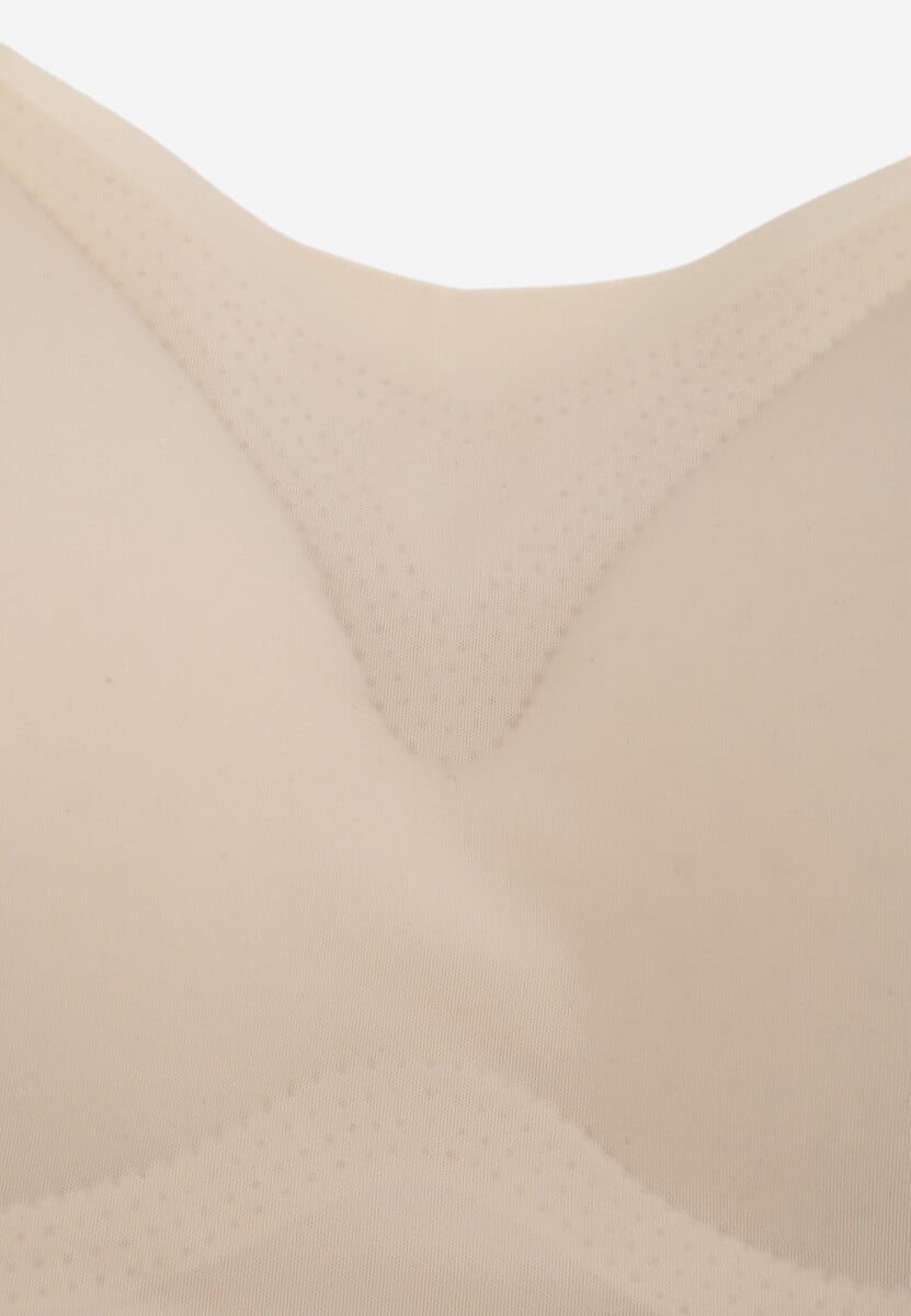 Beżowy Usztywniany Biustonosz o Bezszwowym Wykończeniu Bez Fiszbin Leanoreth 3