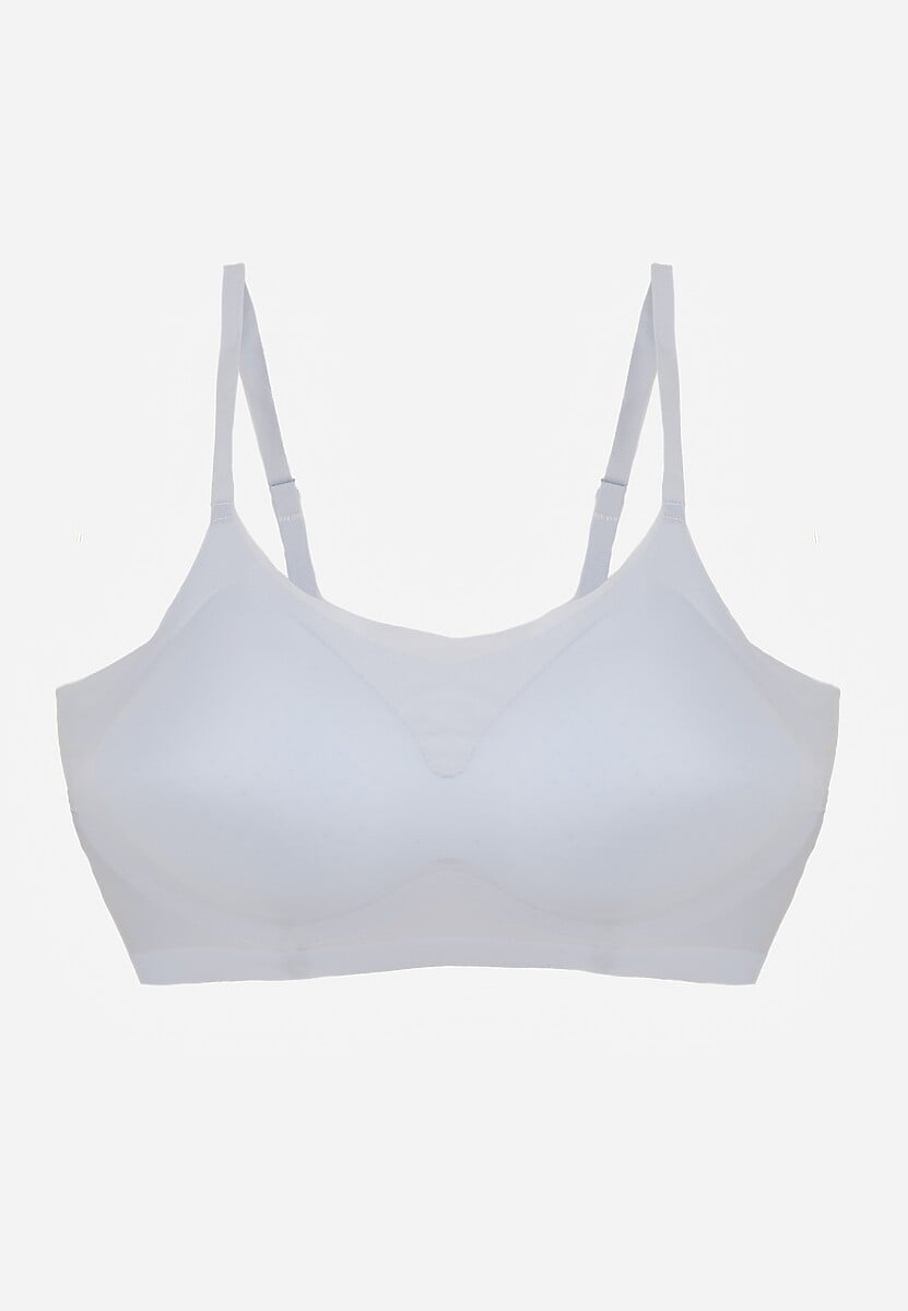 Niebieski Usztywniany Biustonosz o Bezszwowym Wykończeniu Bez Fiszbin Leanoreth 1