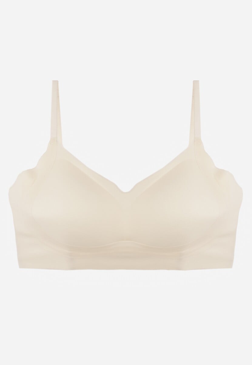 Jasnobeżowy Elastyczny Biustonosz Bezszwowy Bez Fiszbin Edaelia 1