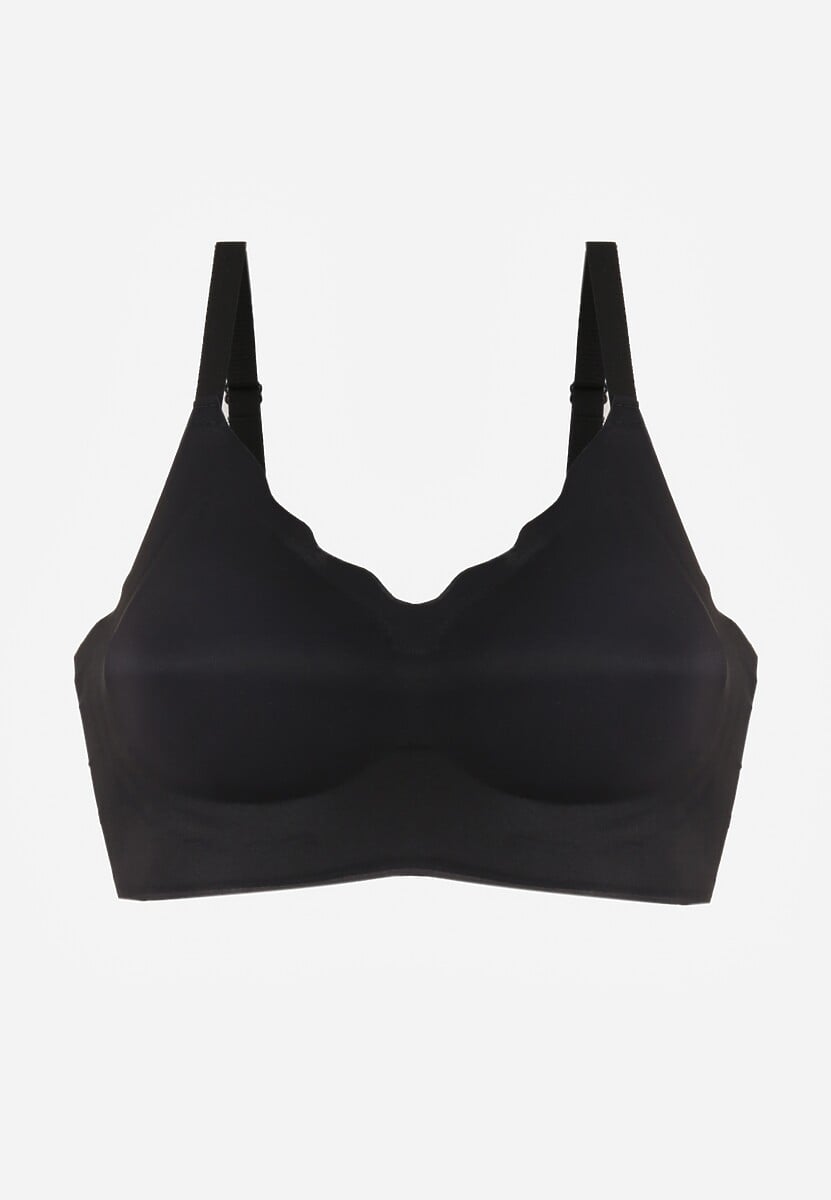 Czarny Bezszwowy Biustonosz z Usztywnieniem Bez Fiszbin Zeritha 1