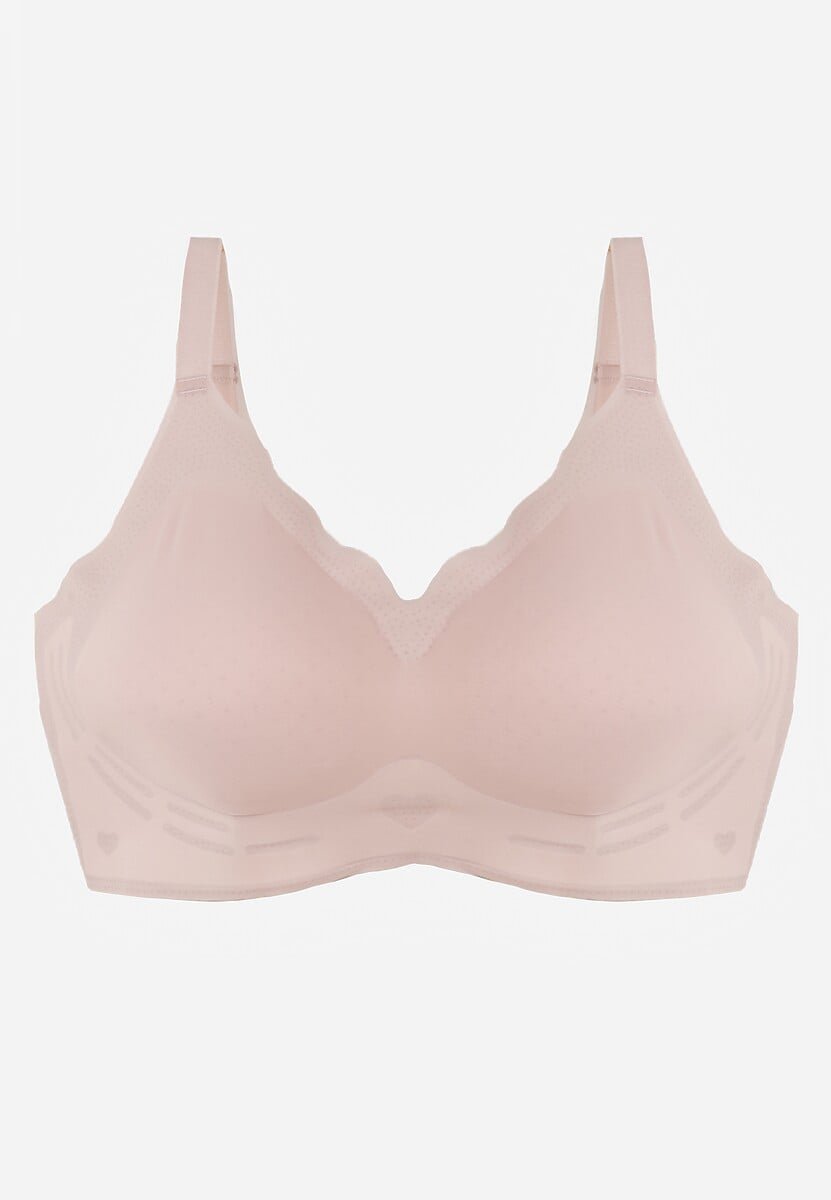 Jasnoróżowy Bezszwowy Biustonosz z Usztywnieniem Bez Fiszbin Zeritha 1