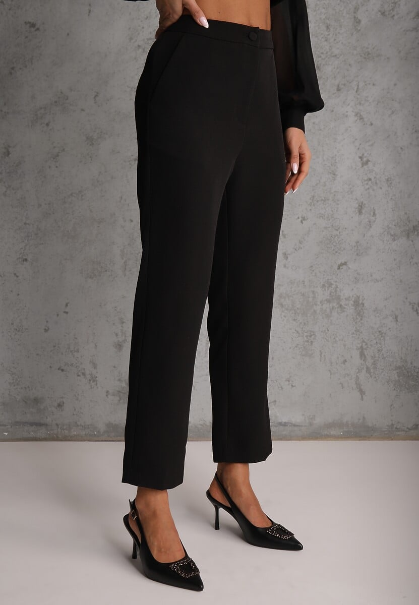 Czarne Klasyczne Spodnie VICES Garniturowe High Waist Dimaia 2