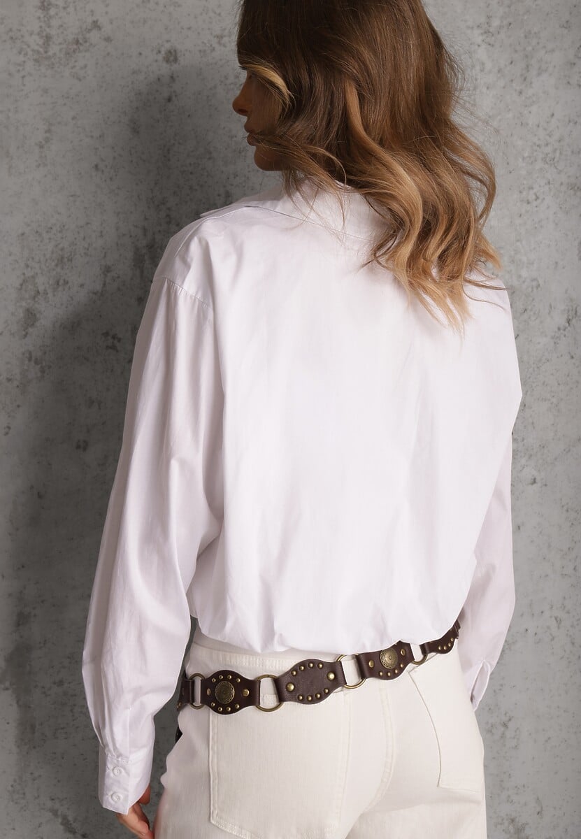 Biała Koszula z Bawełny w Stylu Balloon Oversize Arlelia 3