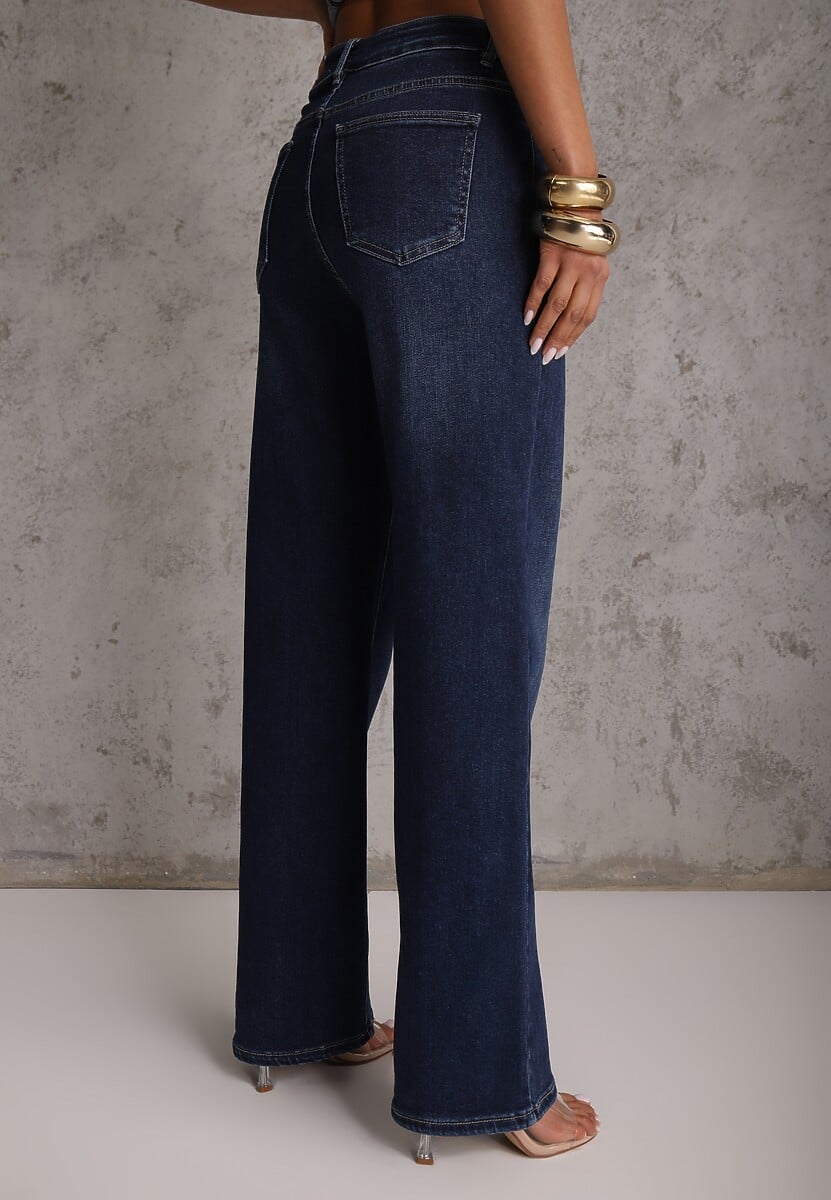 Niebieskie Szerokie Jeansy z Bawełny Vimelsnis 3