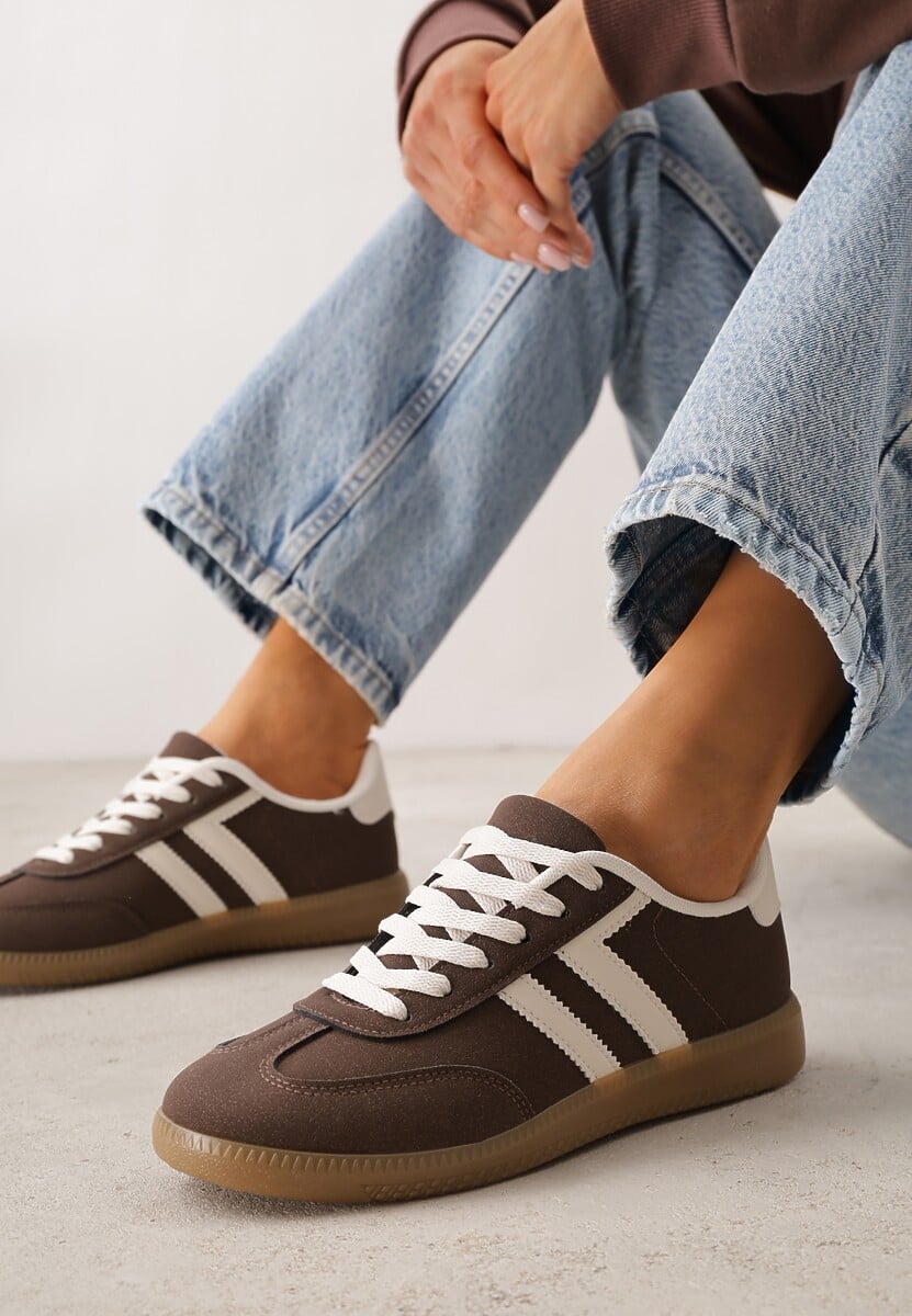 Brązowe Sneakersy Typu Klasyczne Tenisówki Kilice 1
