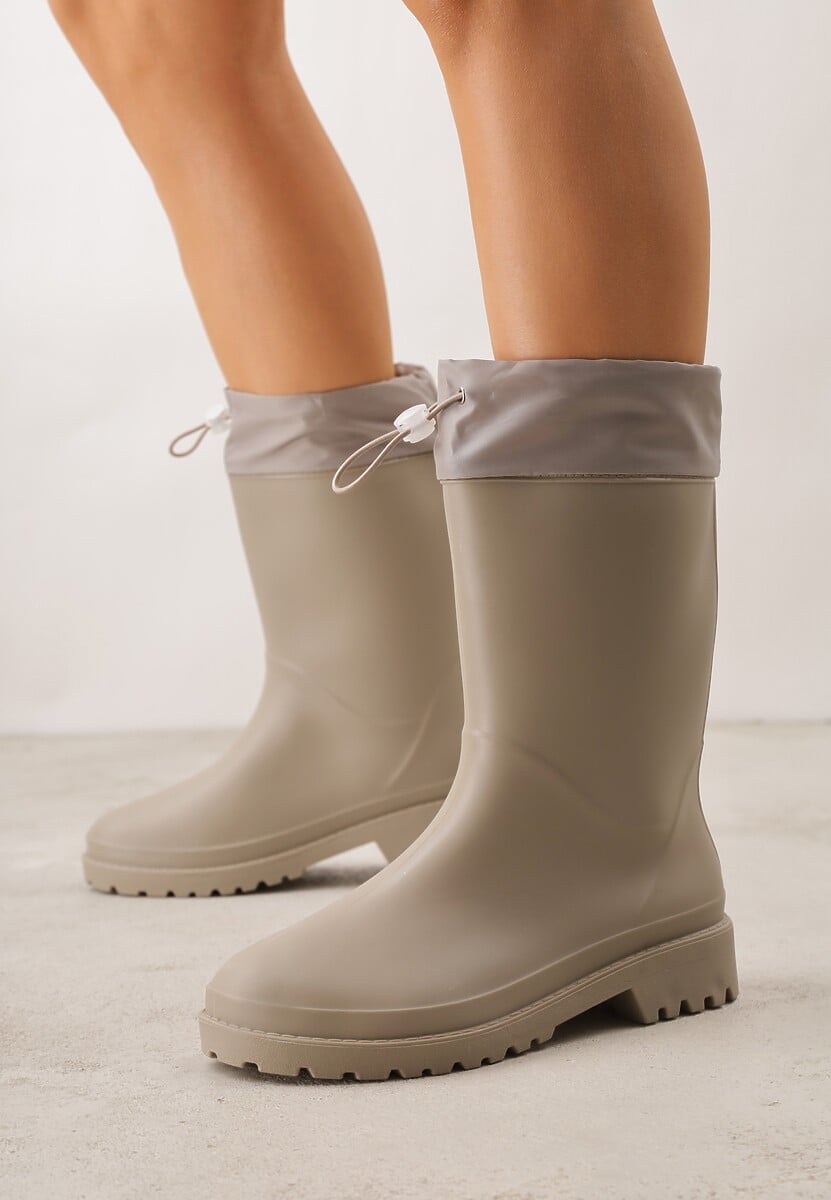 Szare Kalosze ze Ściągaczami przy Cholewce Bastotus 1