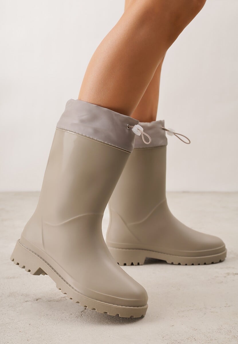 Szare Kalosze ze Ściągaczami przy Cholewce Bastotus 2