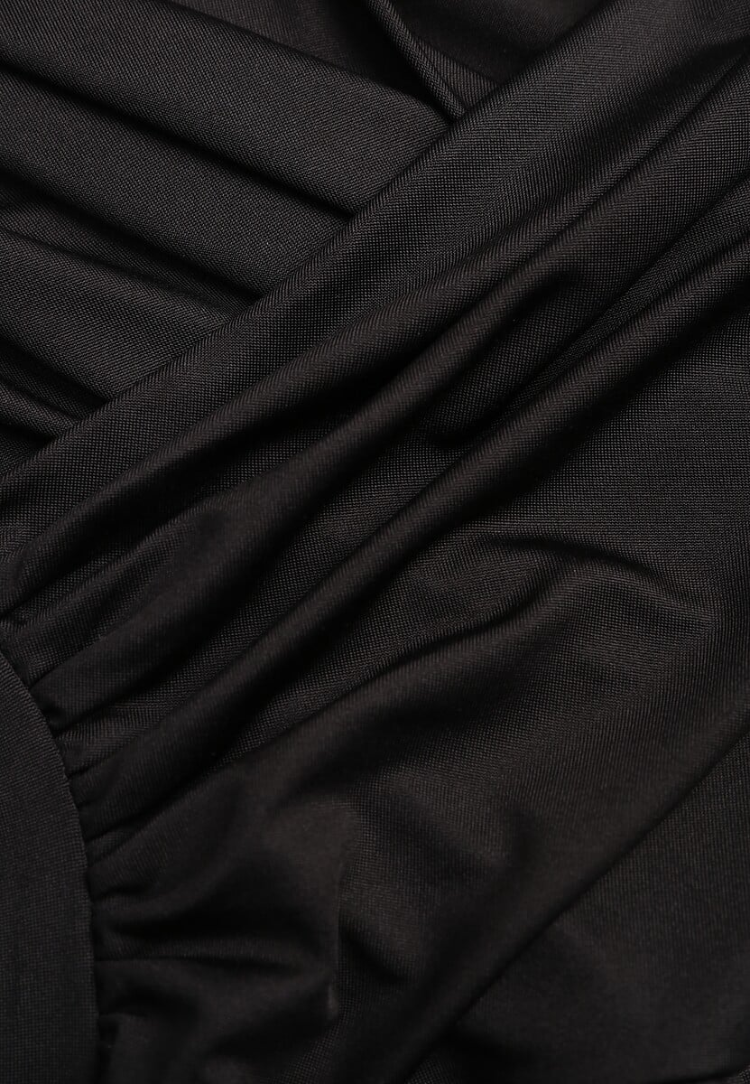 Czarne Kopertowe Body Bez Rękawów Edalwen 4