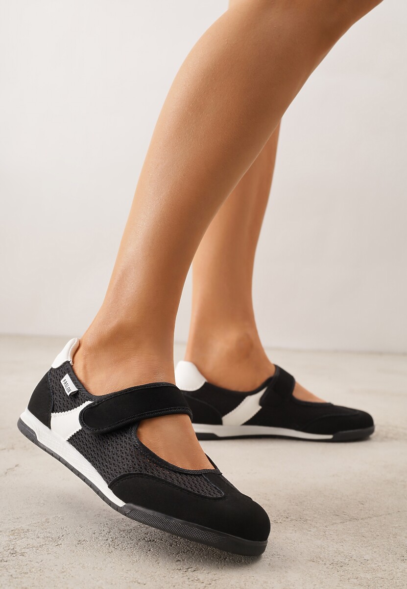 Czarne Tenisówki Typu Sneakeriny Ozdobione Napisem Emirinne 2