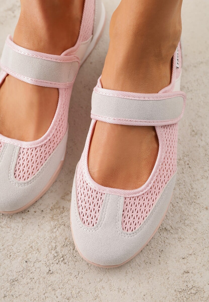 Różowe Tenisówki Typu Sneakeriny Ozdobione Napisem Emirinne 3