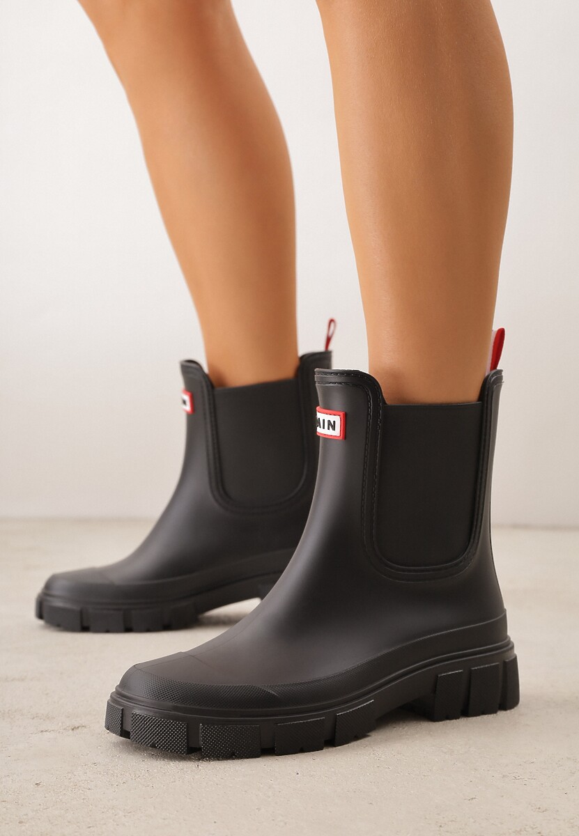 Czarne Kalosze Sztyblety na Podeszwie z Bieżnikiem Jovalia 1