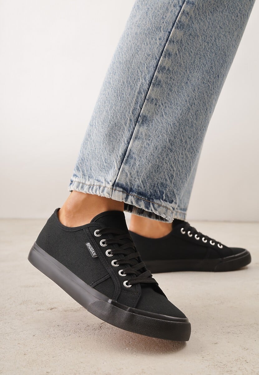 Czarne Casualowe Trampki w Stylu Basic Tulipmeadow 1