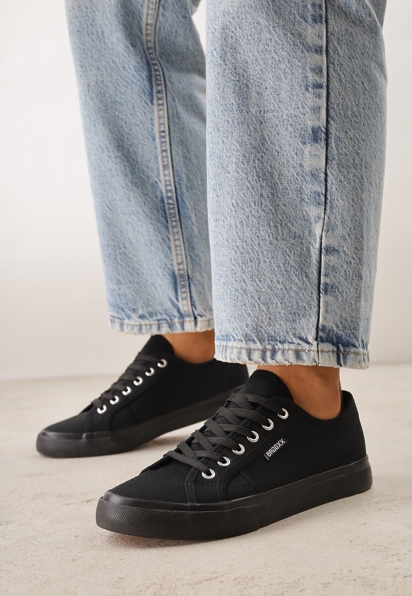 Czarne Casualowe Trampki w Stylu Basic Tulipmeadow 2