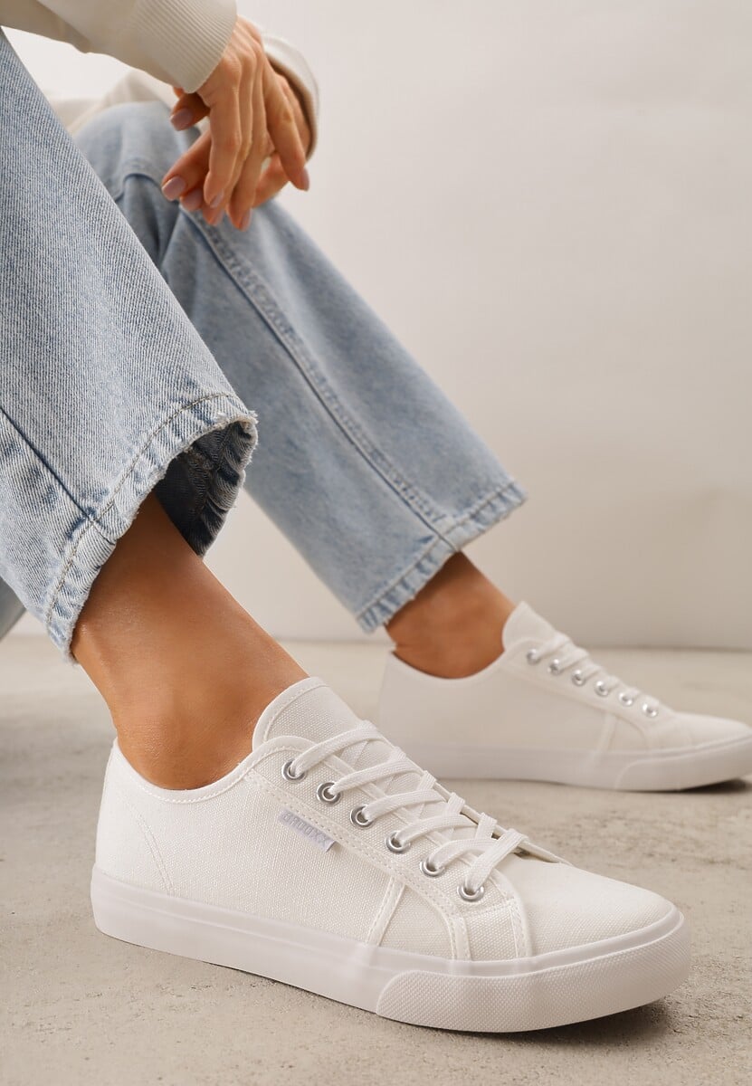 Białe Casualowe Trampki w Stylu Basic Tulipmeadow 1