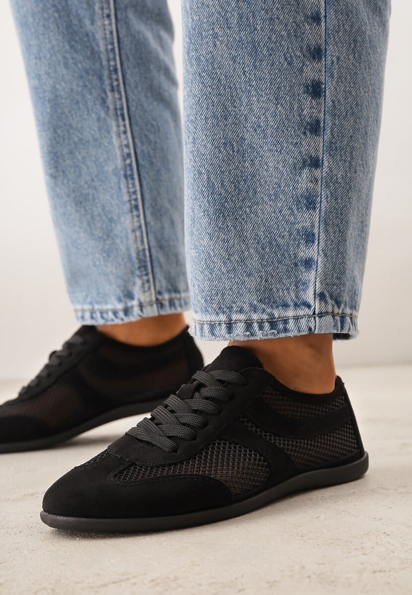 Czarne Siateczkowe Sneakersy w Stylu Tenisówek Adranella 2