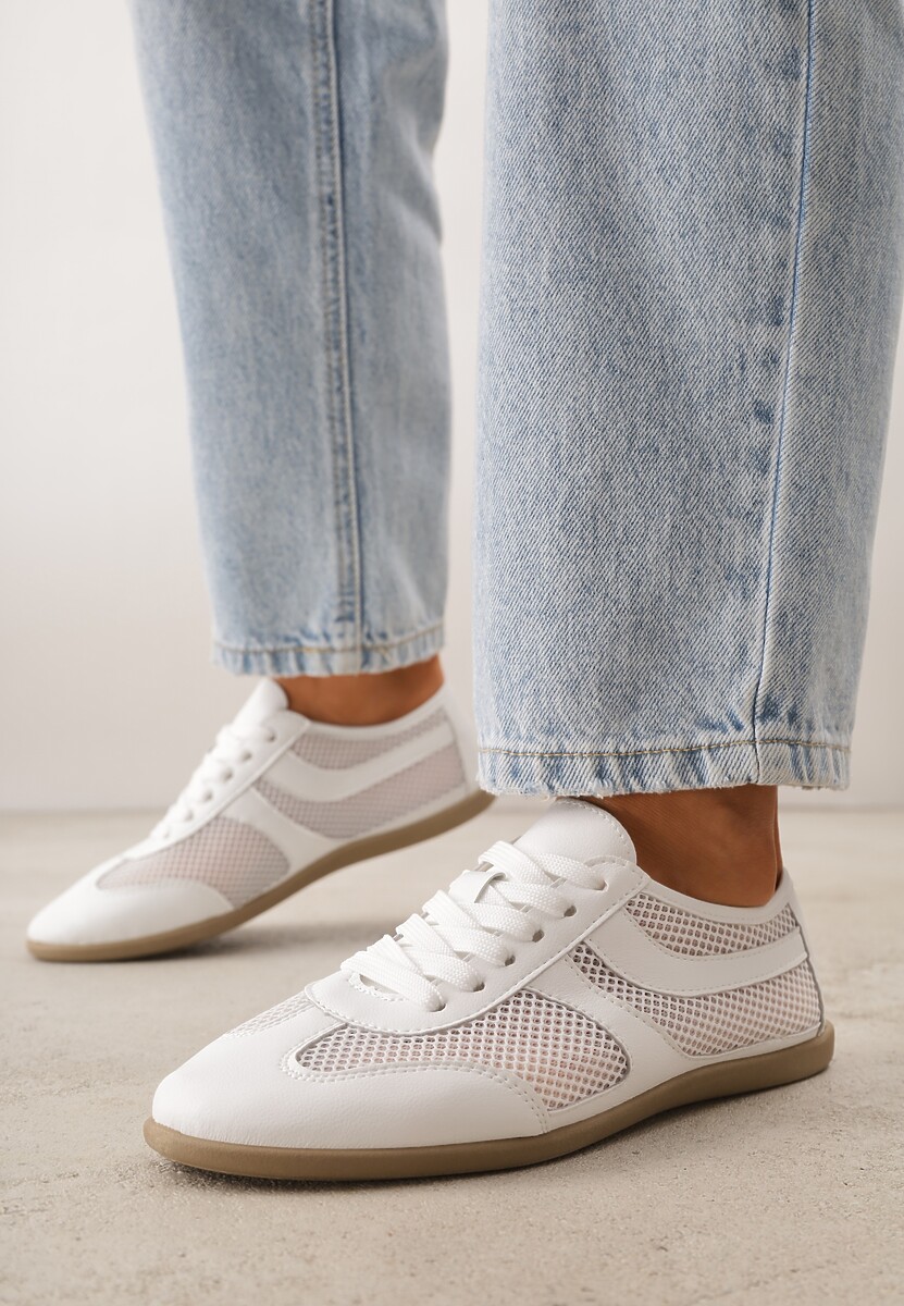 Białe Siateczkowe Sneakersy w Stylu Tenisówek Adranella 2