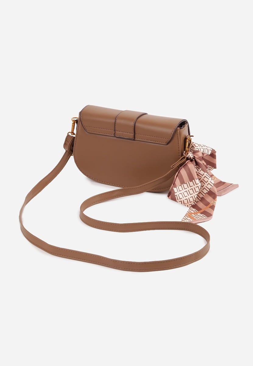 Geantă crossbody cu clapă, cataramă decorativă în stil retro și