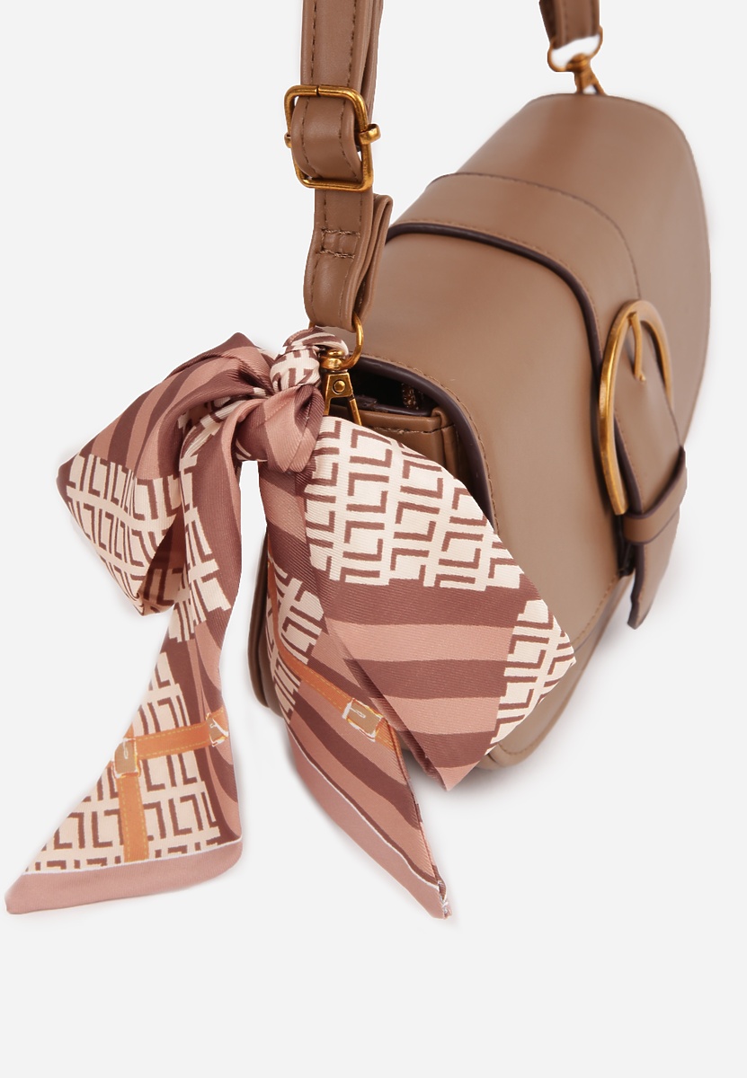Geantă crossbody cu clapă, cataramă decorativă în stil retro și