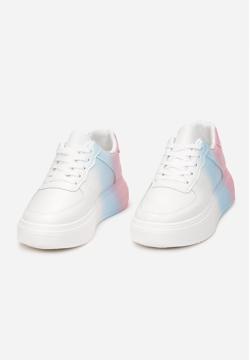 Biało-Różowe Sneakersy Omphasia