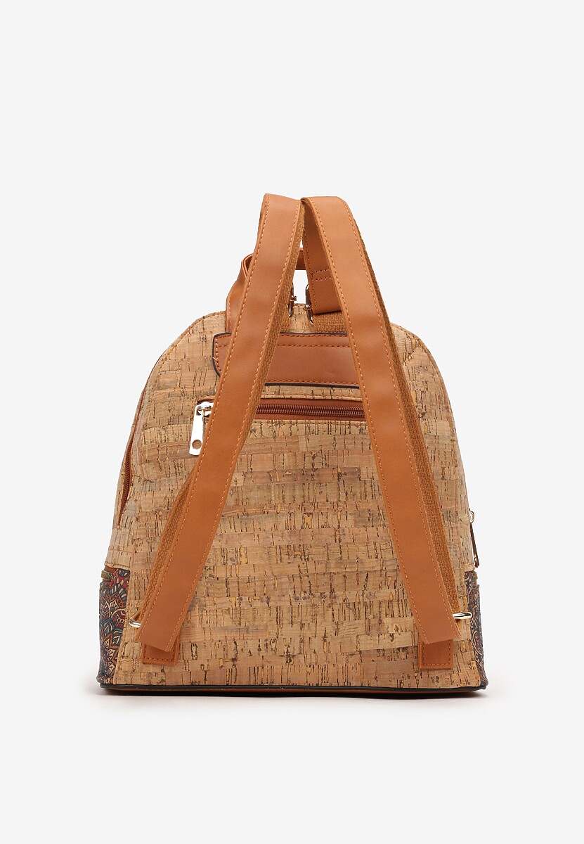 Zielono-Czerwony Boho Plecak w Mozaikowy Print Shinre 2