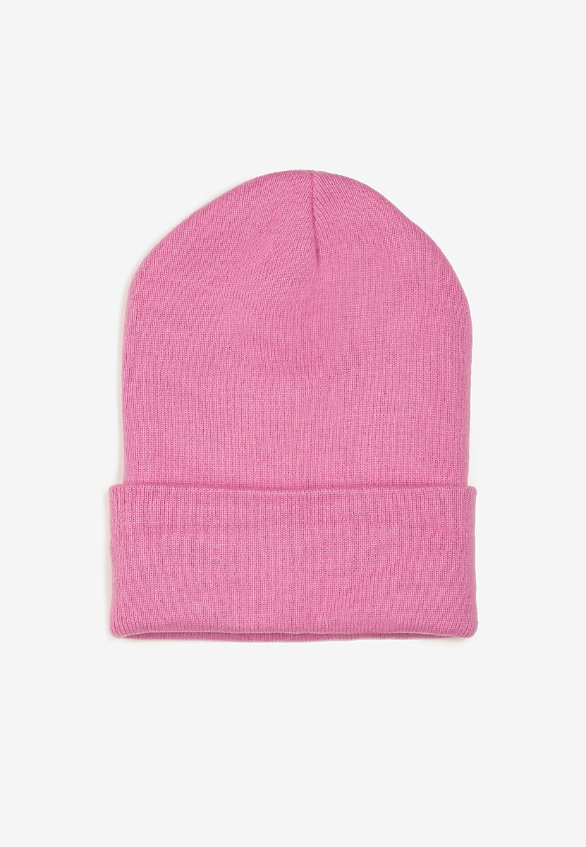 Fioletowa Prążkowana Czapka Beanie z Bawełny i Wiskozy Honelia 1