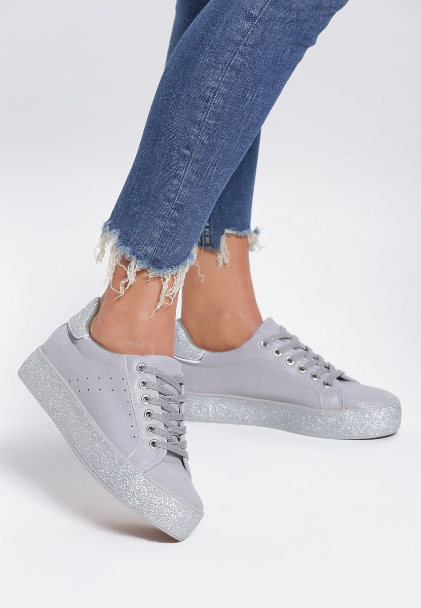Szare Buty Sportowe Yearningly 1