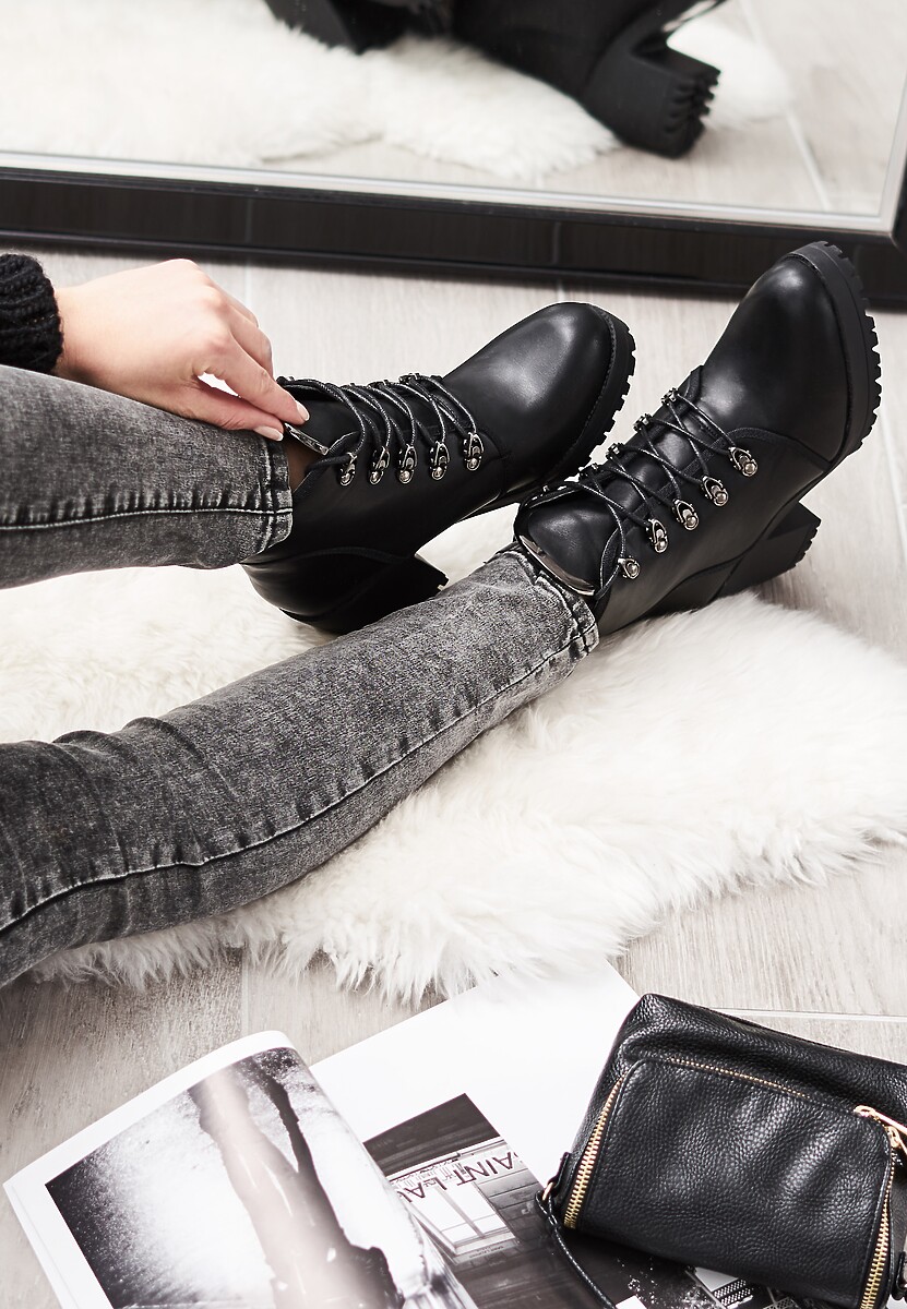 Czarne Botki Jim Shoes 1