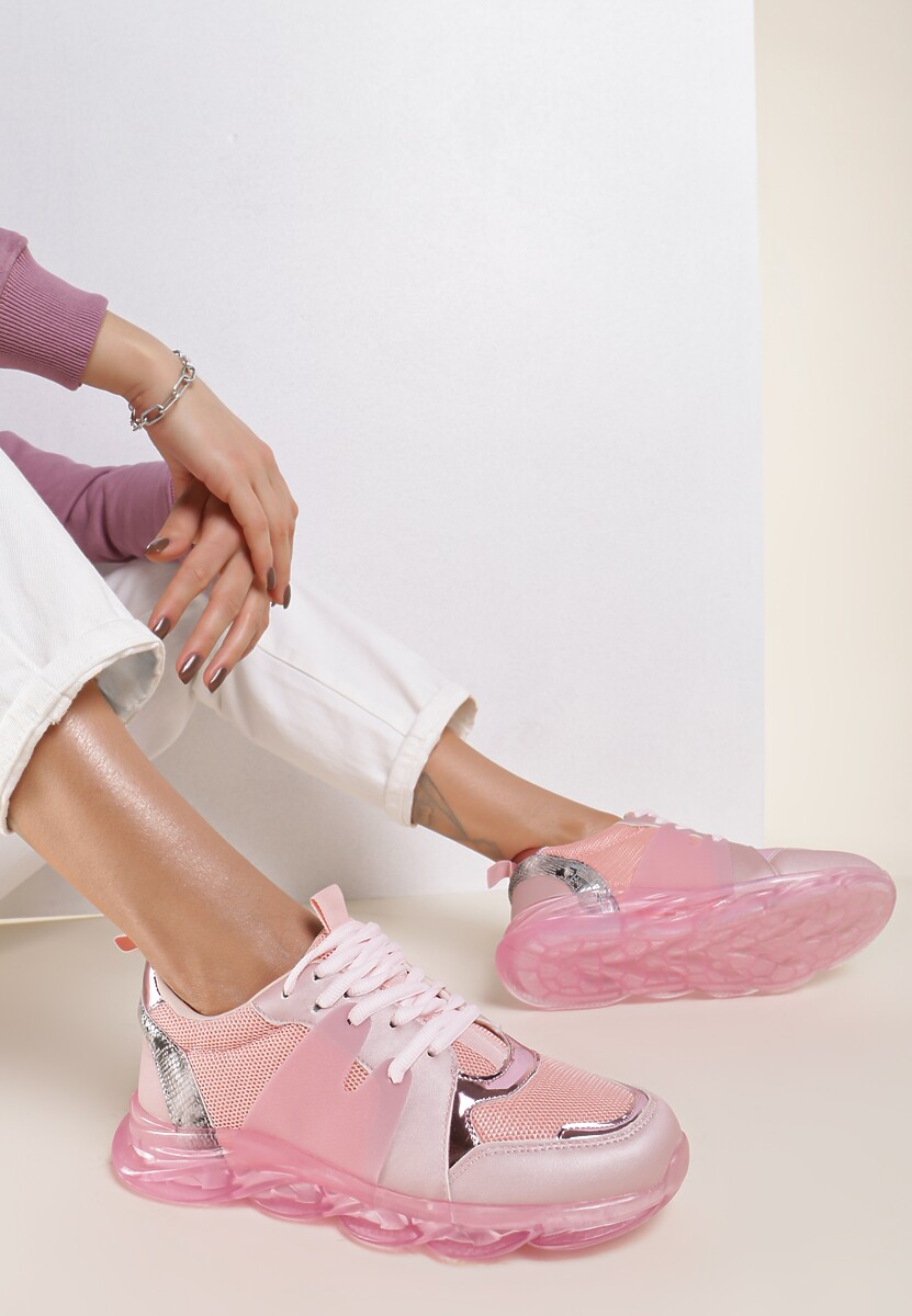 Różowe Sneakersy Gathalise