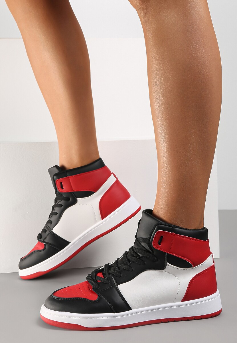 Czerwono-Czarne Sneakersy Asithera