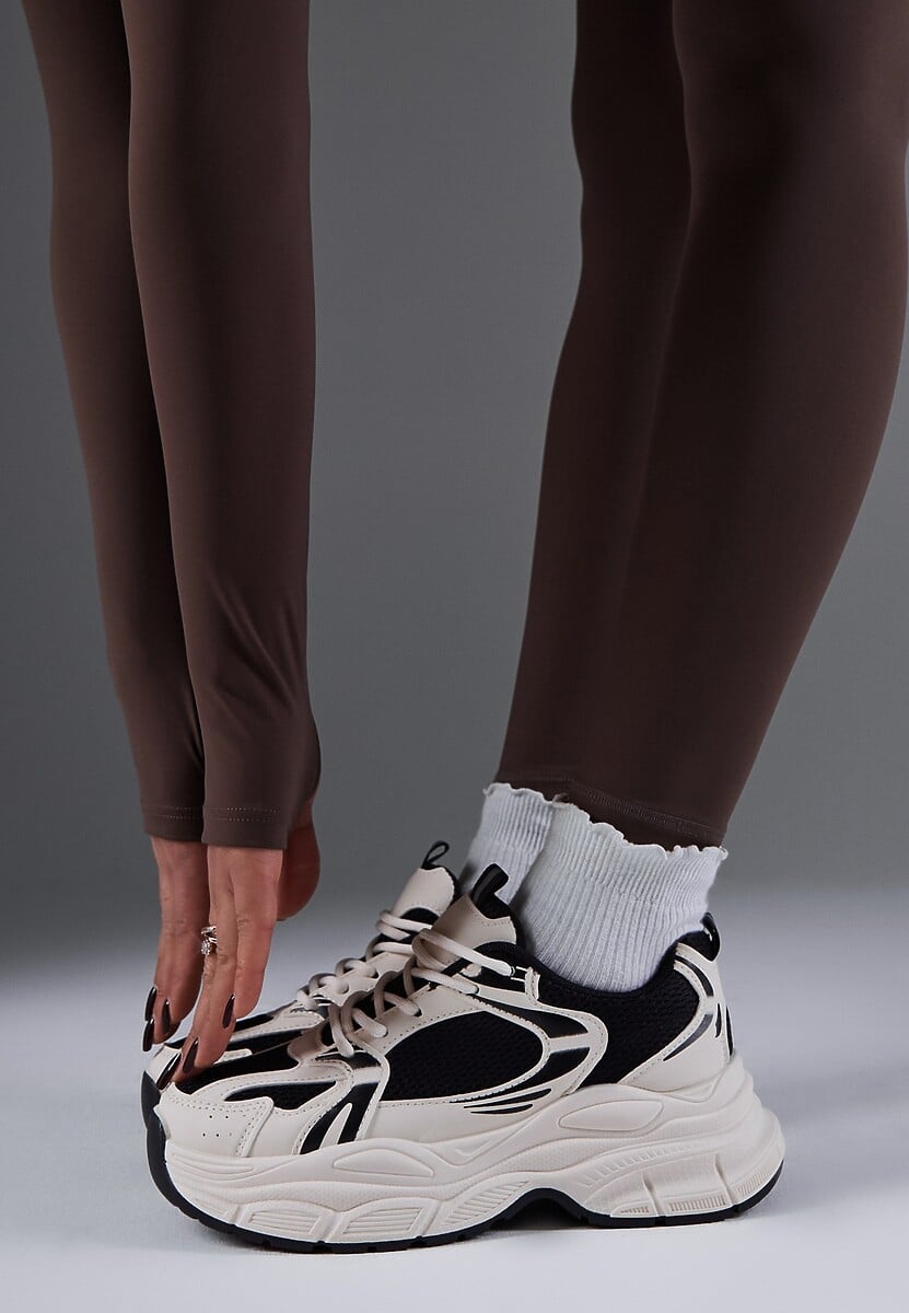 Sneakers Natiselle Bej cu negru 2