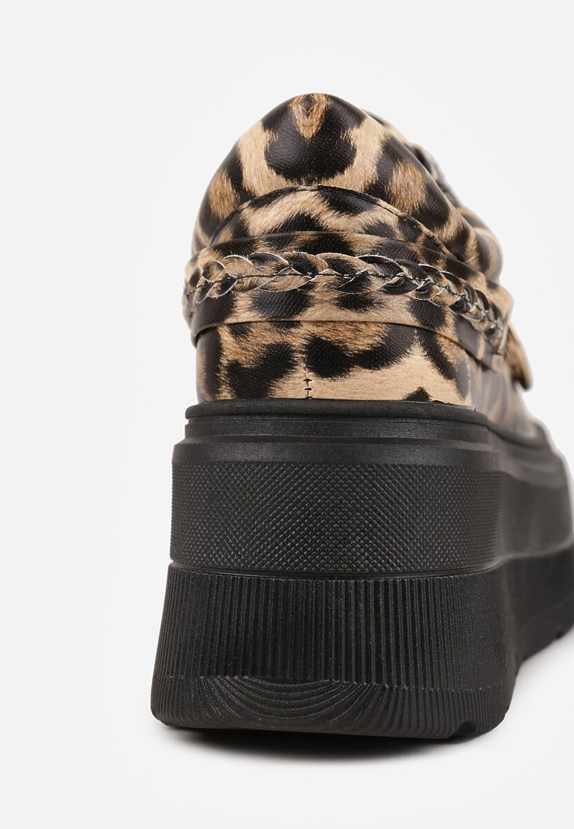 Sneakers panterați Vices cu platformă decorați cu aplicație
