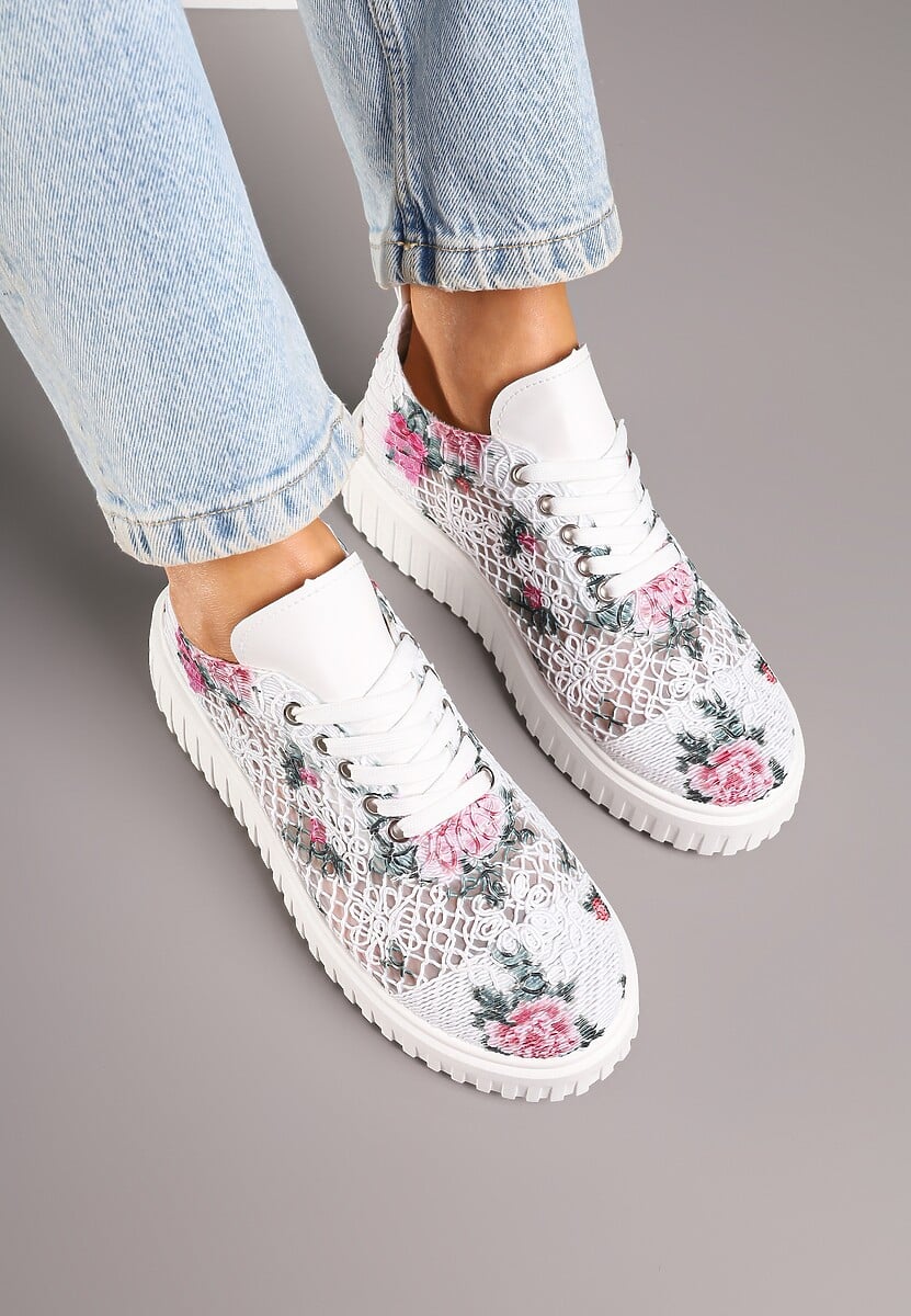Wielokolorowe Sneakersy Vices na Platformie z Ażurową Cholewką Lumerise 3