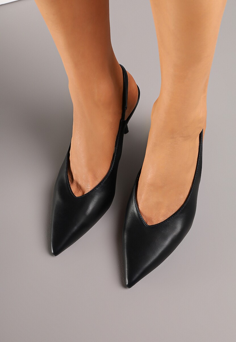 Czarne Sandały Vices Slingback na Obcasie Tilarina 3