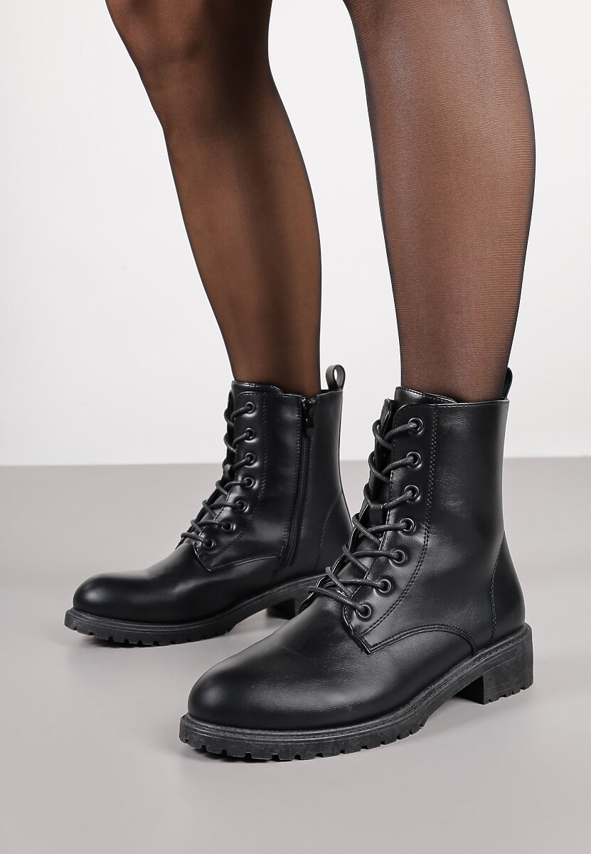 Czarne Klasyczne Botki Workery Morienne 3